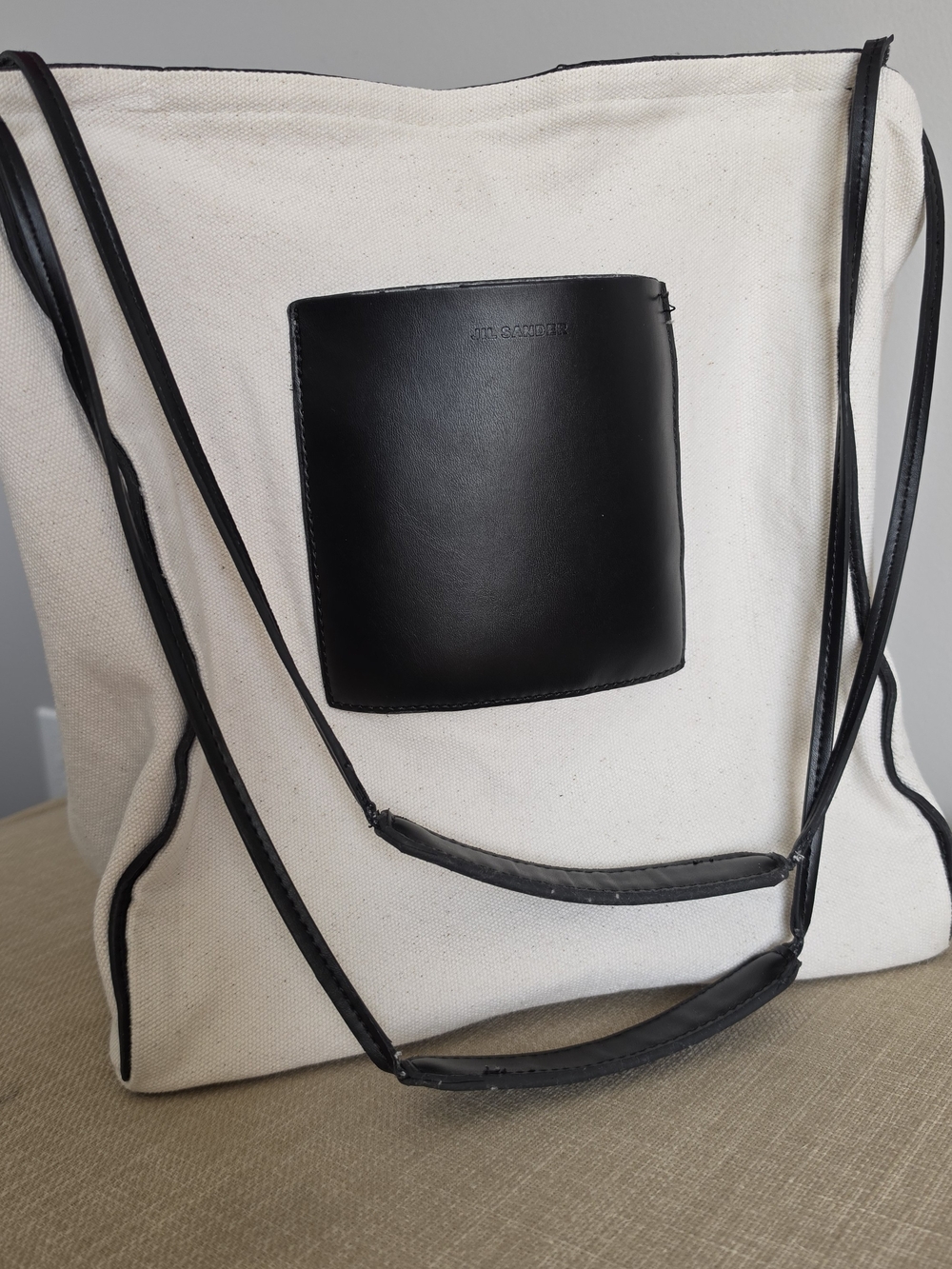 JIL SANDER Canvas & Leather Tote | Iconic Minimalist Style
